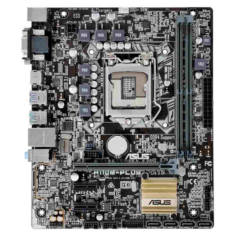 ASUS MB Sc LGA1151 H110M-PLUS, Intel H110, 2xDDR4, VGA, mATX