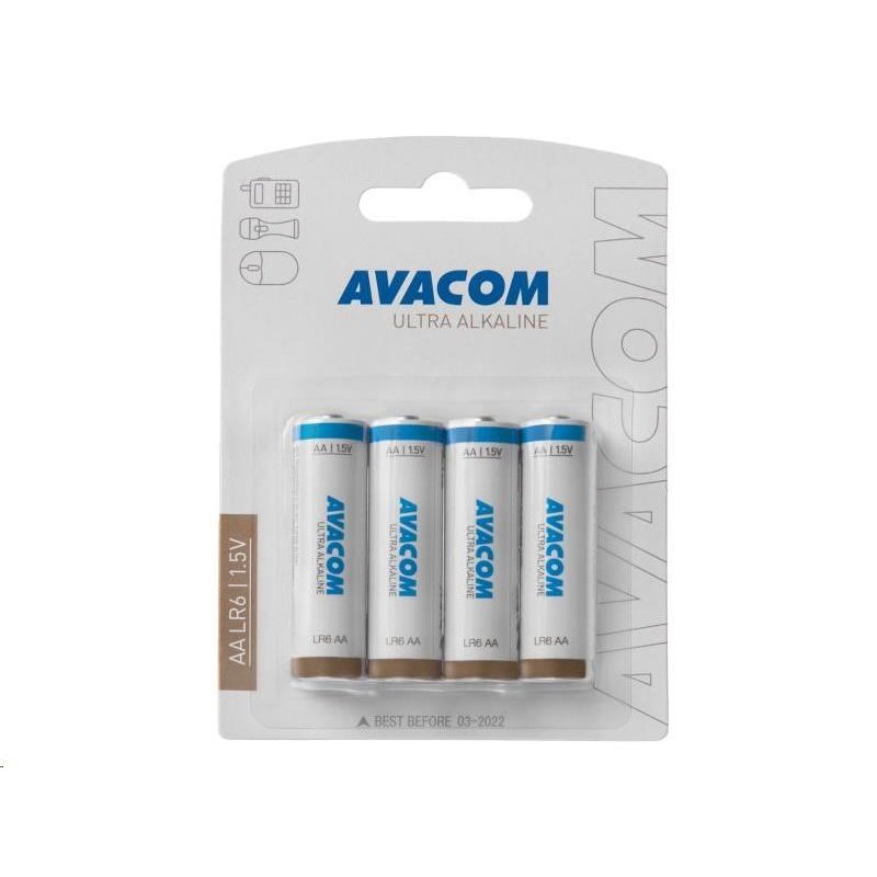 AVACOM Nenabíjecí baterie AA AVACOM Ultra Alkaline 4ks Blistr