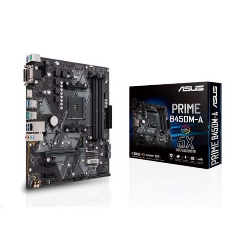 ASUS MB Sc AM4 PRIME B450M-A, AMD B450, 4xDDR4, VGA, mATX